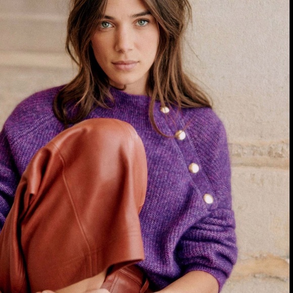 Sezane Trudy Jumper Purple - Size S - Picture 2 of 7
